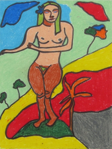 Danse de la femme-satyre vahiné Danse de la femme-satyre vahiné