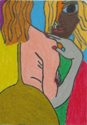 Femme et sa reine noire