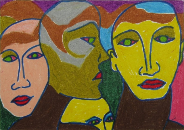 Jeunes Africains traversés par un paysage