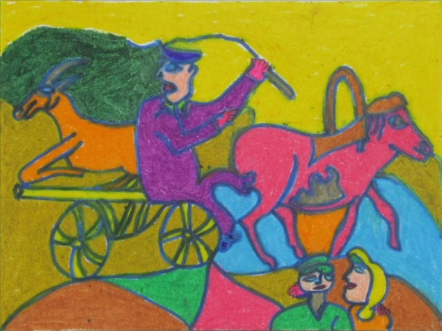 Le paysan à la charette Le paysan à la charette