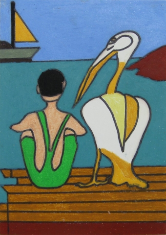 L'enfant grec et son pélicand