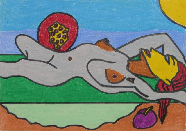 Nue à la grenade et à la pomme Nue à la grenade et à la pomme